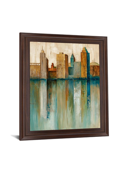 Amber Skyline - 28" x 34" Framed Wall Art Classy Art