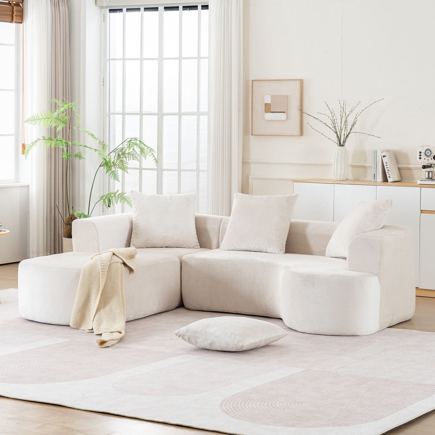 Modular Sectional Sofa With L Shape Chaise With Deep Seat Home Essentials