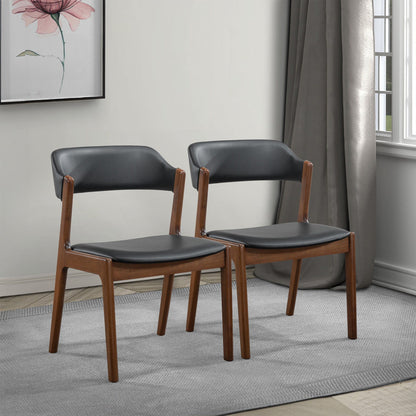 Enzo - Dining Chair (Set of 2) - Black / Brown Ashcroft Furniture