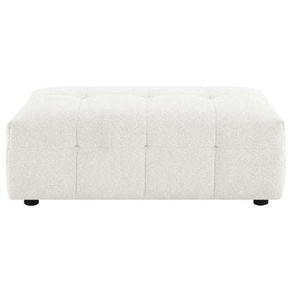 Everly - Boucle Upholstered Rectangular Ottoman - White Coaster Fine Furniture