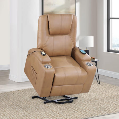 Armstrong - Upholstered Power Lift Massage Recliner Coaster Fine Furniture