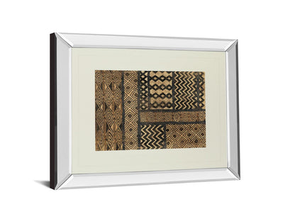 Kuba Abstract By Sue Schlabach - Mirror Framed Print Wall Art - Dark Brown