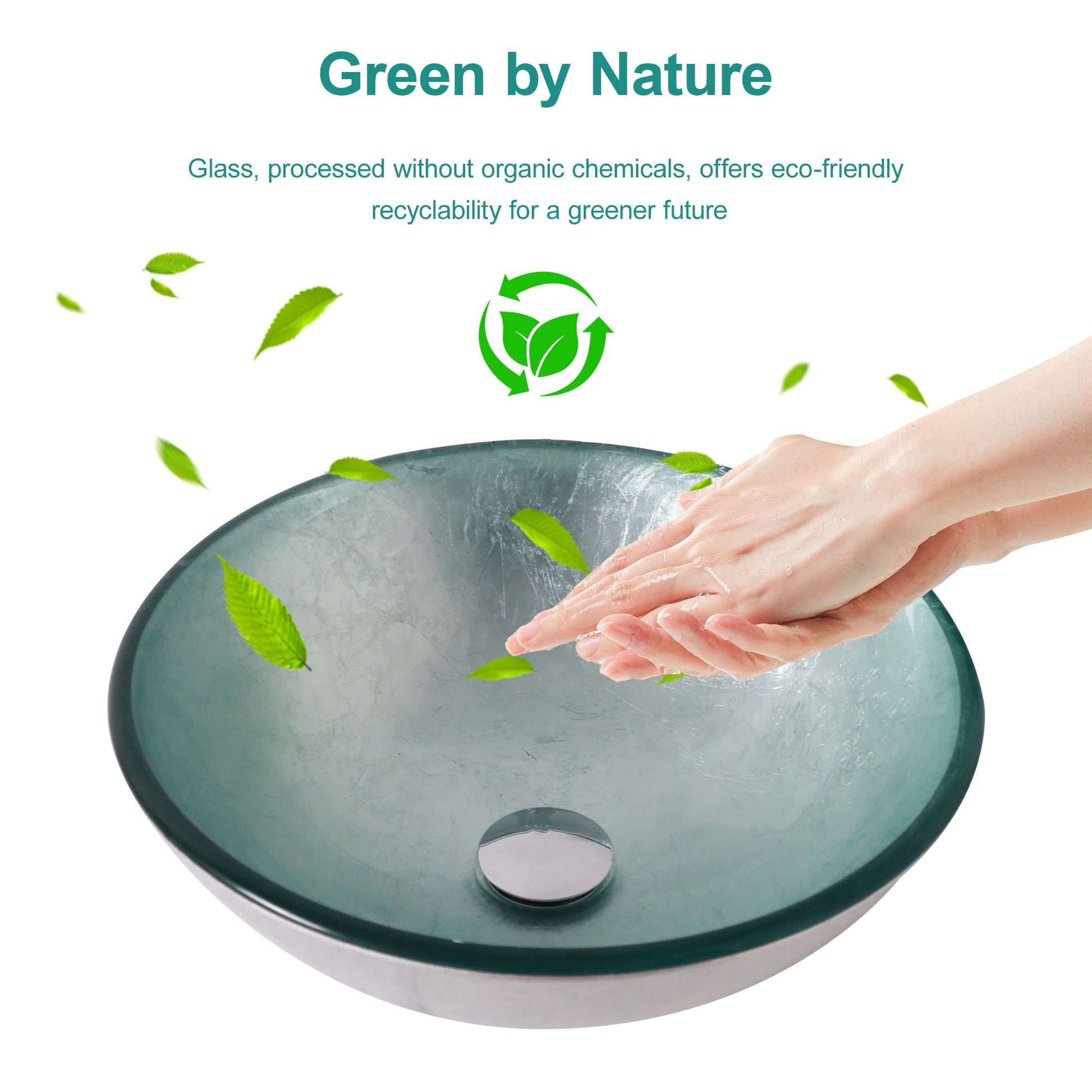 Artistic Tempered Glass Vessel Sink With Pop Up Drain Daily Nest