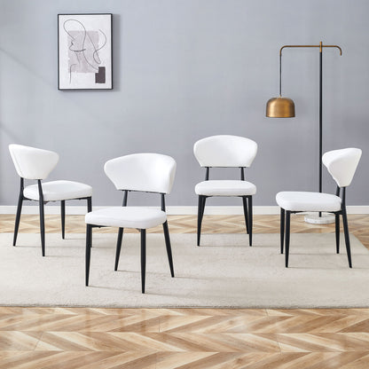 Minimalist Ergonomic Dining Chair With Curved Backres (Set of 4) Home Essentials