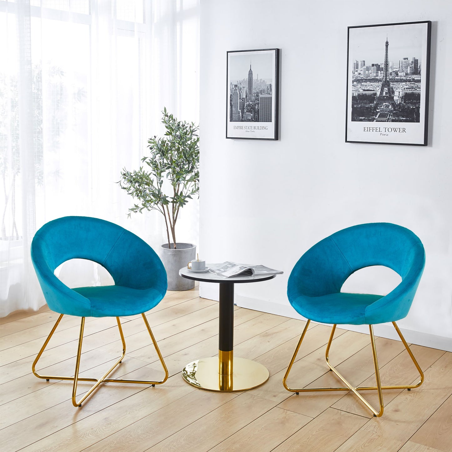 Modern Accent Velvet Lounge Chair Home Essentials