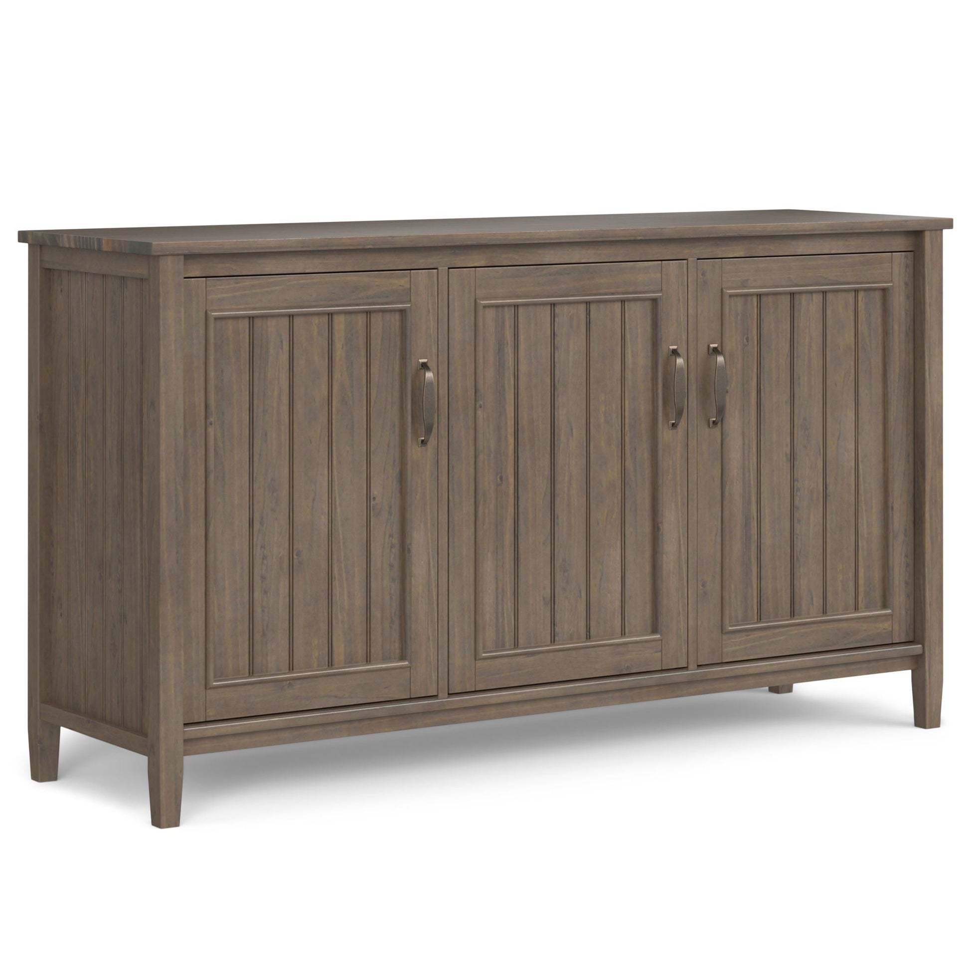 Lev - Wide Storage Cabinet - Smoky Brown Simpli-Home