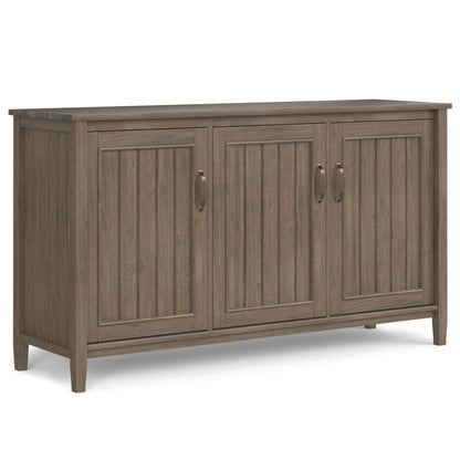 Lev - Wide Storage Cabinet - Smoky Brown Simpli-Home