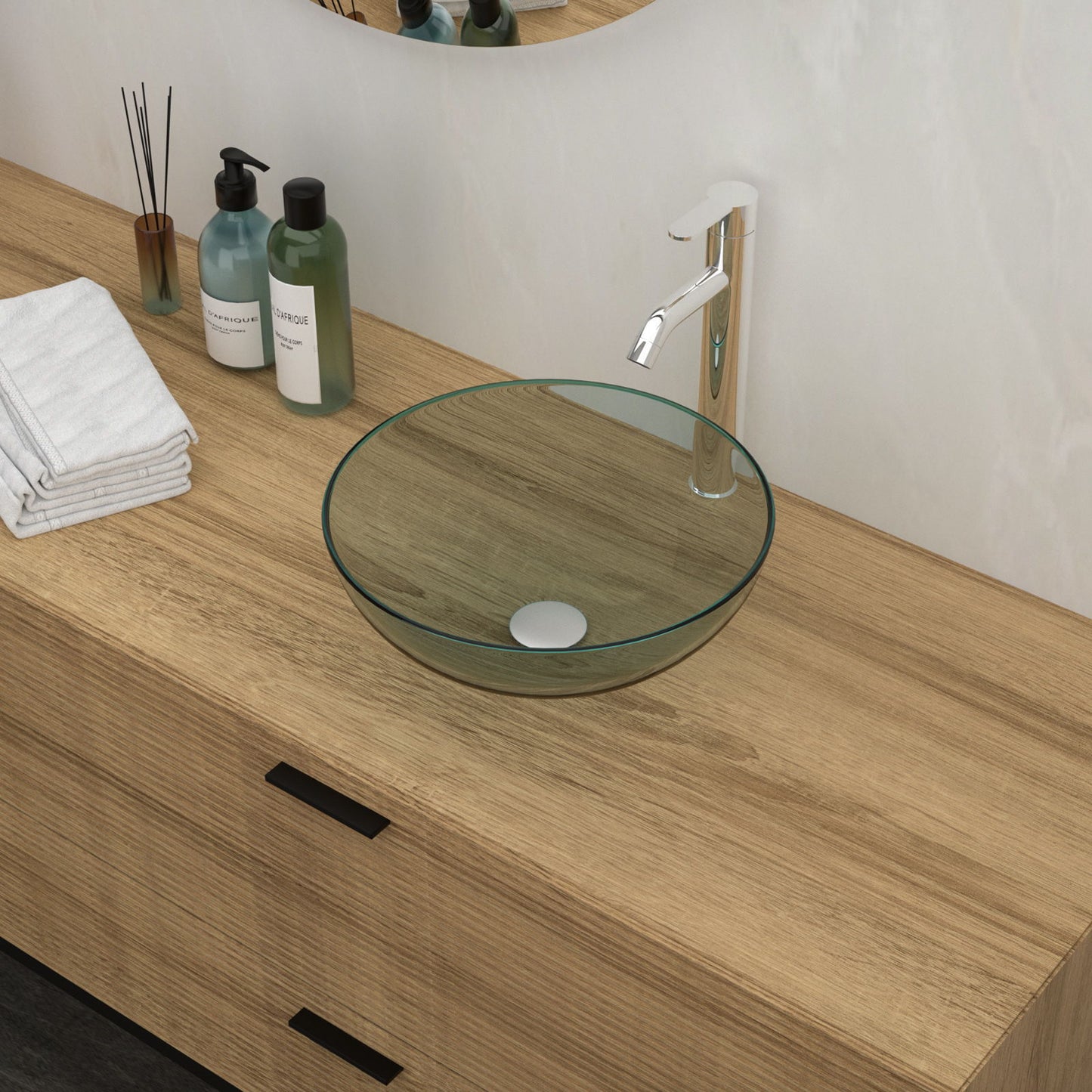 Artistic Tempered Glass Vessel Sink With Pop Up Drain Daily Nest
