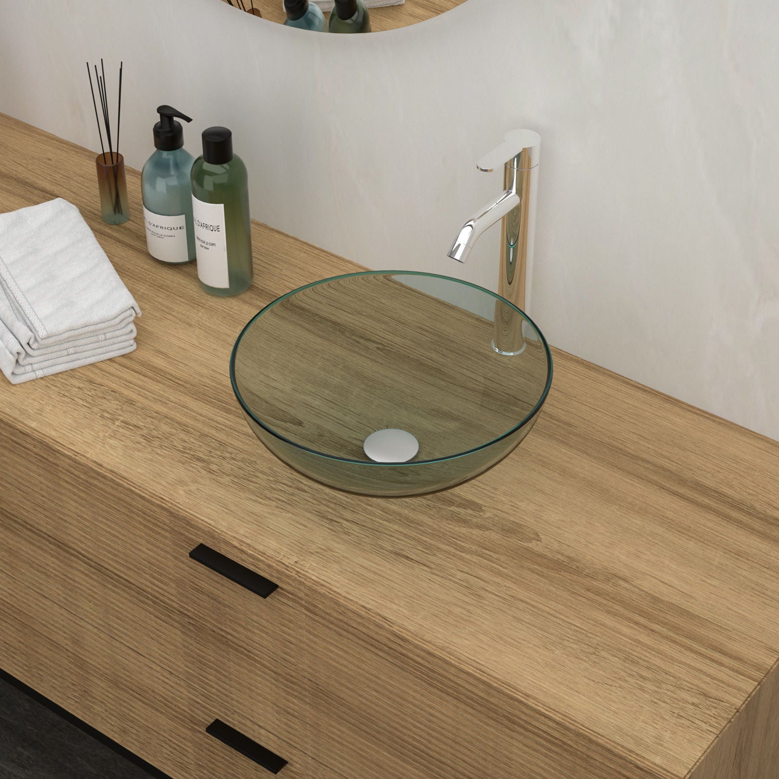 Artistic Tempered Glass Vessel Sink With Pop Up Drain Daily Nest