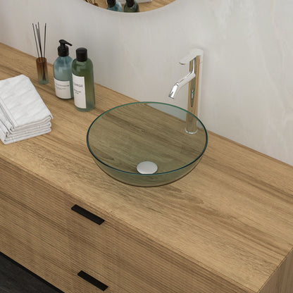 Artistic Tempered Glass Vessel Sink With Pop Up Drain Daily Nest