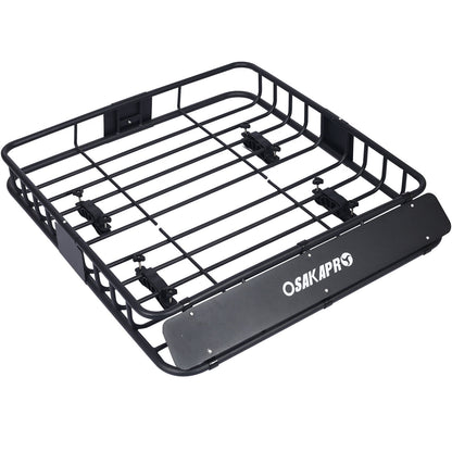 Motoring Rooftop Cargo Carrier Basket Steel, Universal Fit Roof Rack Daily Nest