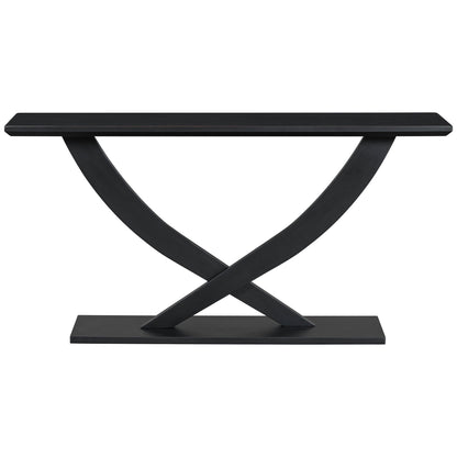 Console Table With Cross Leg Base And Reinforced Support Plate Noble House