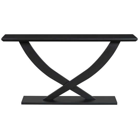 Console Table With Cross Leg Base And Reinforced Support Plate Noble House