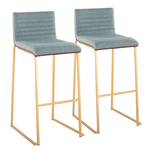 Mason Mara - Contemporary Versatile Desig Fixed Height Barstool (Set of 2) Lumi Source