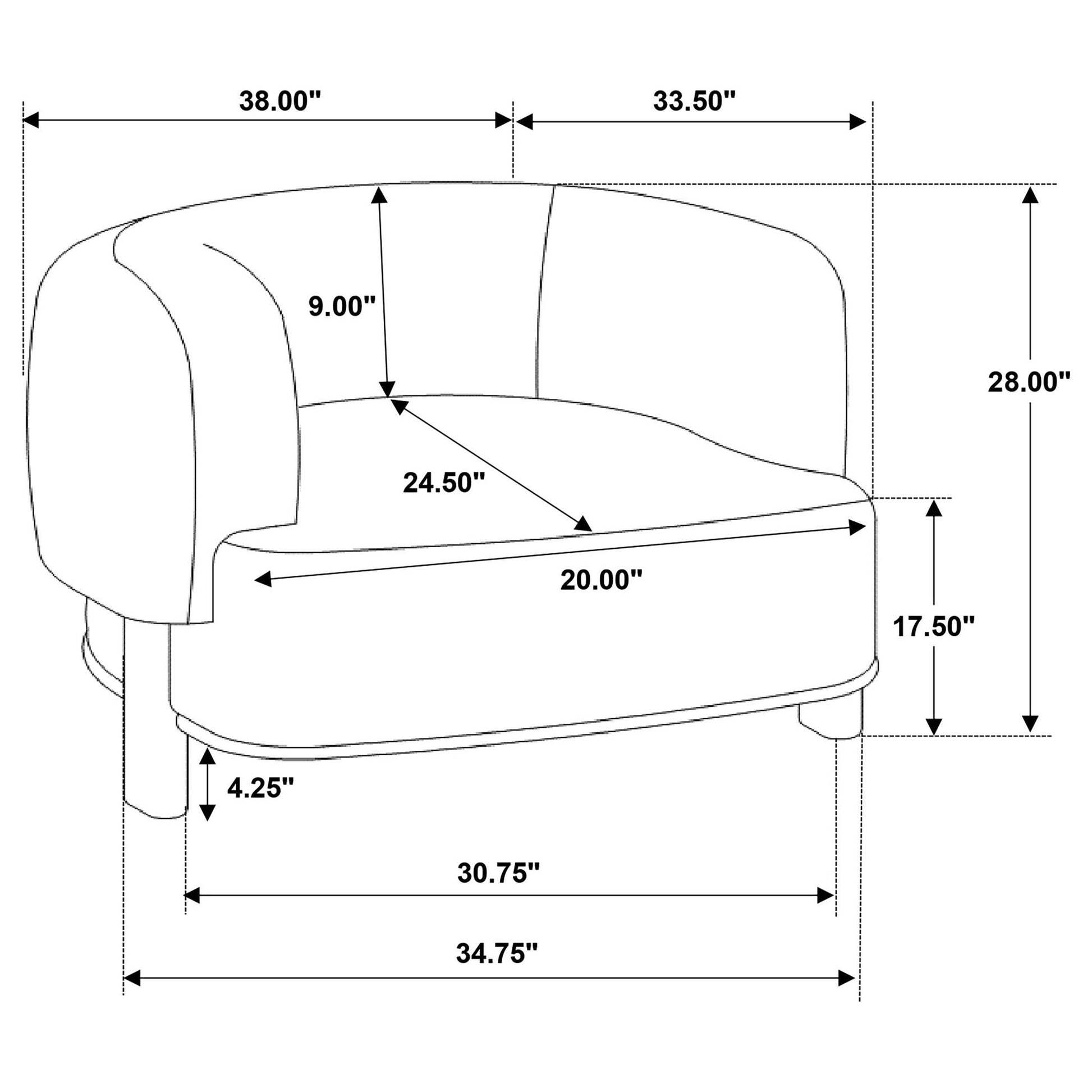 Kensing - Barrel Back Accent Chair Furniture Max