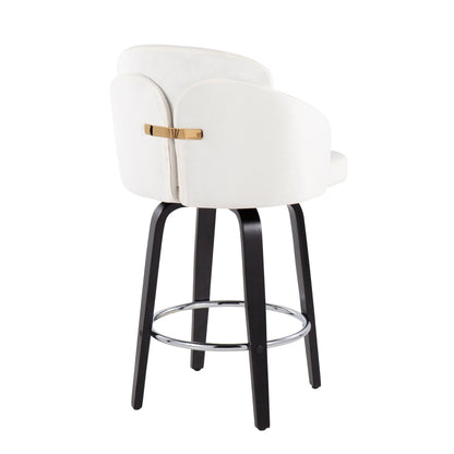 Dahlia - Contemporary Counter Stool Round Footrest (Set of 2) Lumi Source