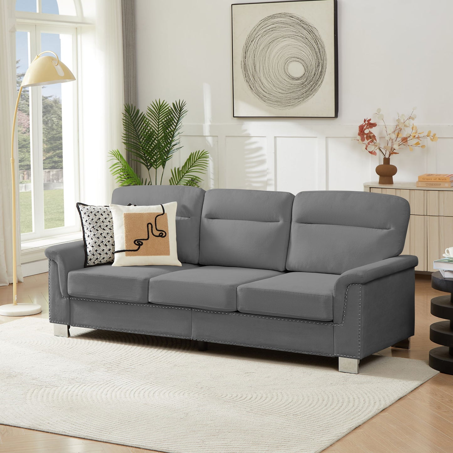 3 Seater Elegant Stationary Sofa Home Essentials