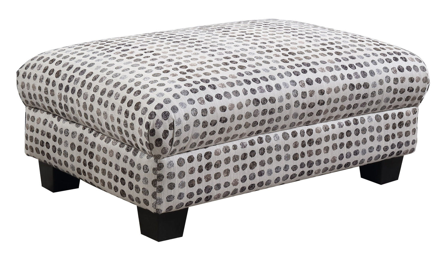 Andie - Ottoman - Ink Dot Emerald Home