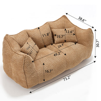 Comfortable Dual Beanbag Chair With High Resilience Foam Core For 2 People Home Essentials