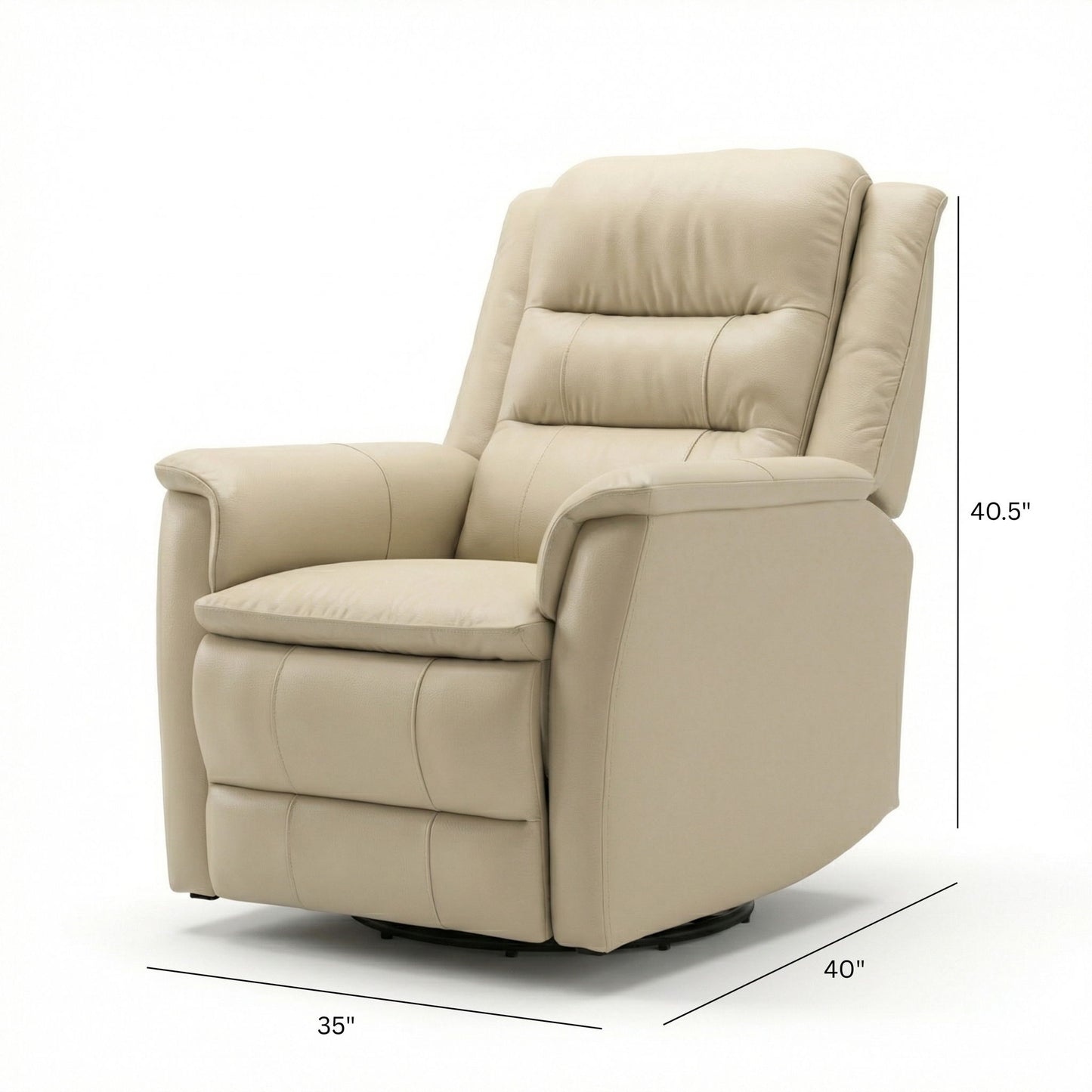 Swivel Recliner With Manual Adjustable Footrest Home Essentials