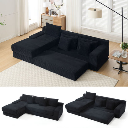 Modern L - Shaped Sectional Couch With Memory Foam Home Essentials