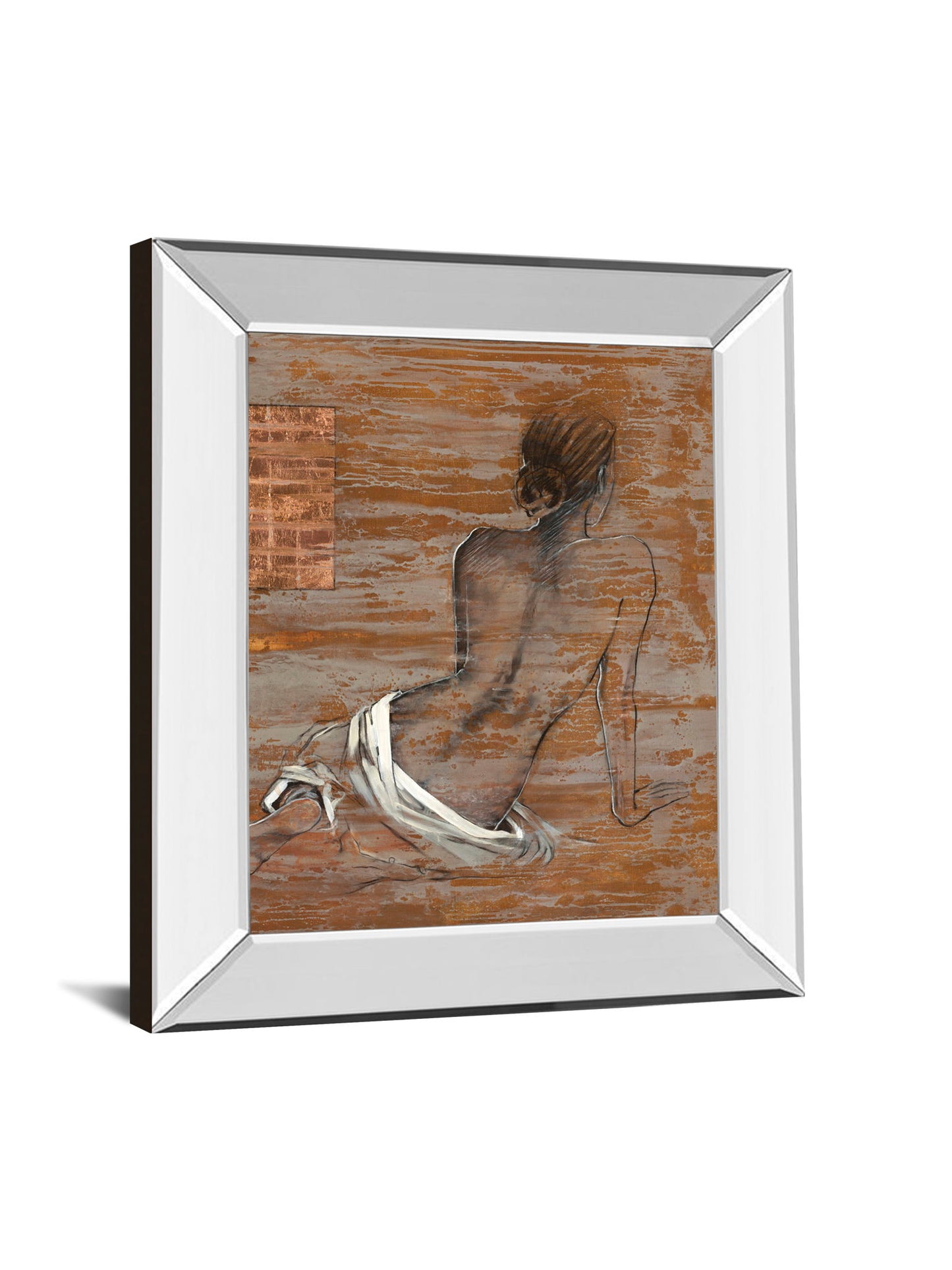 Vivenne By Saro - Mirror Framed Print Wall Art - Dark Brown