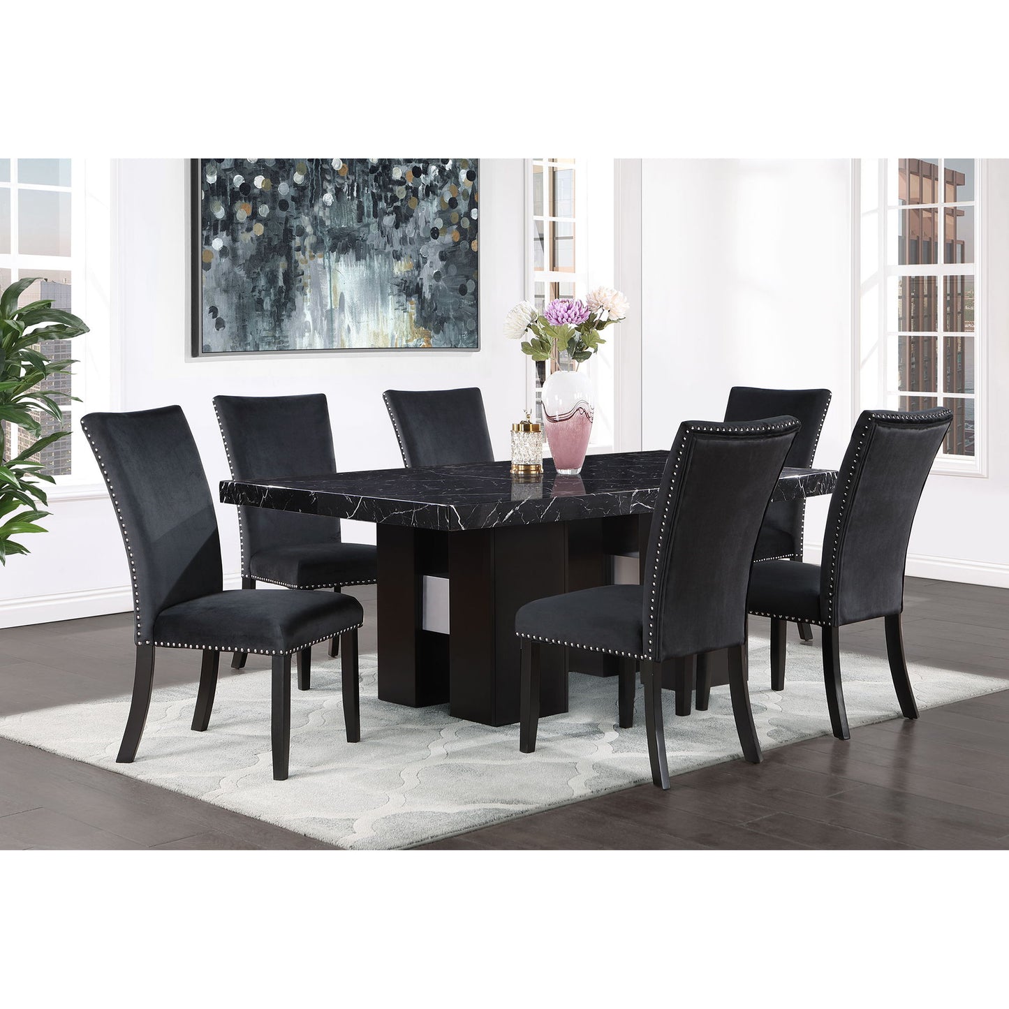 Jhoanna - Dining Chairs (Set of 2) - Black Global Furniture USA