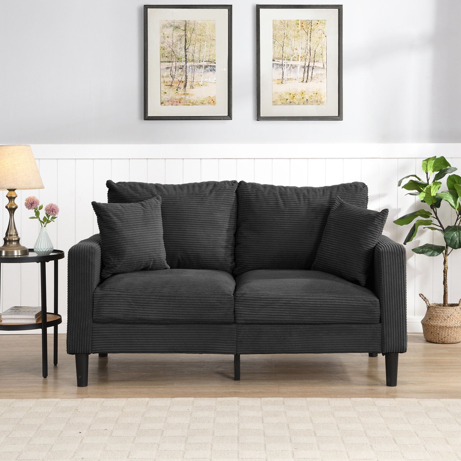 Modern Upholstered Loveseat Sofa, High Resilience Home Essentials