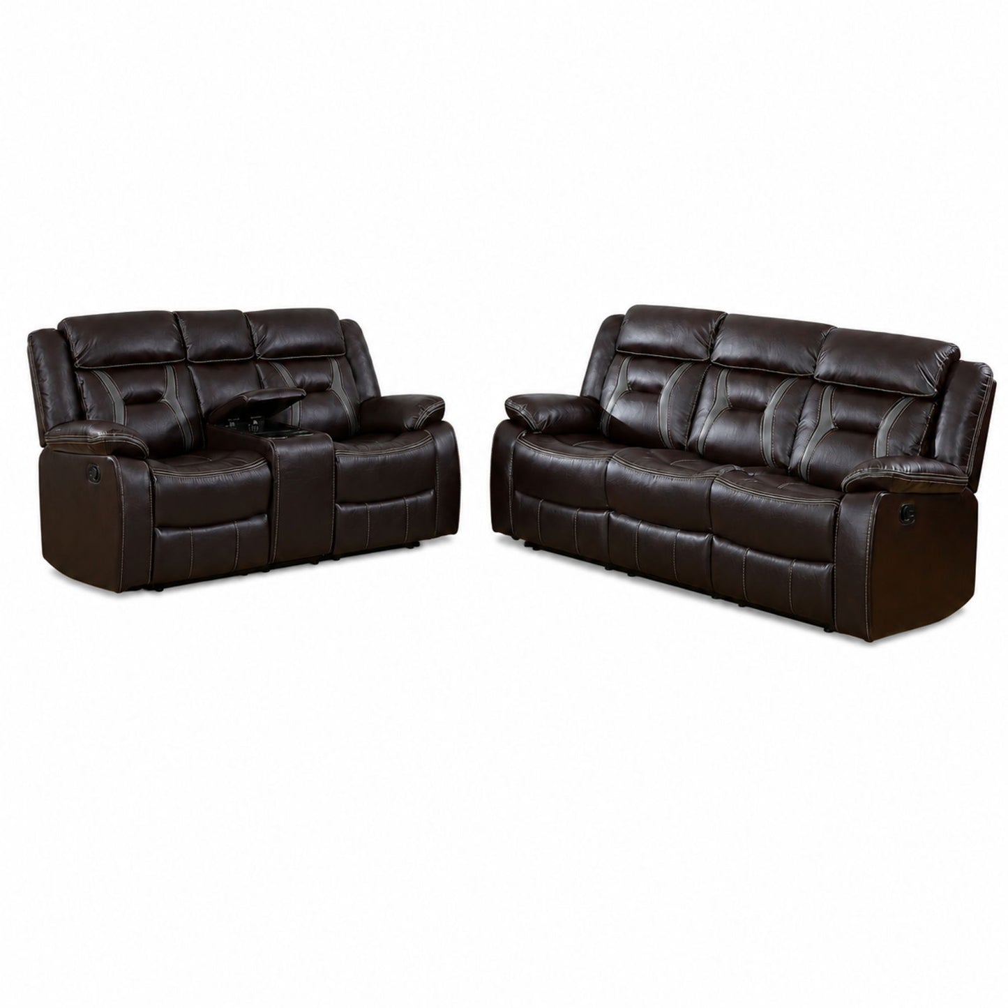 Living Room Set With Pillow Armrest And Tufted Backrest Home Essentials