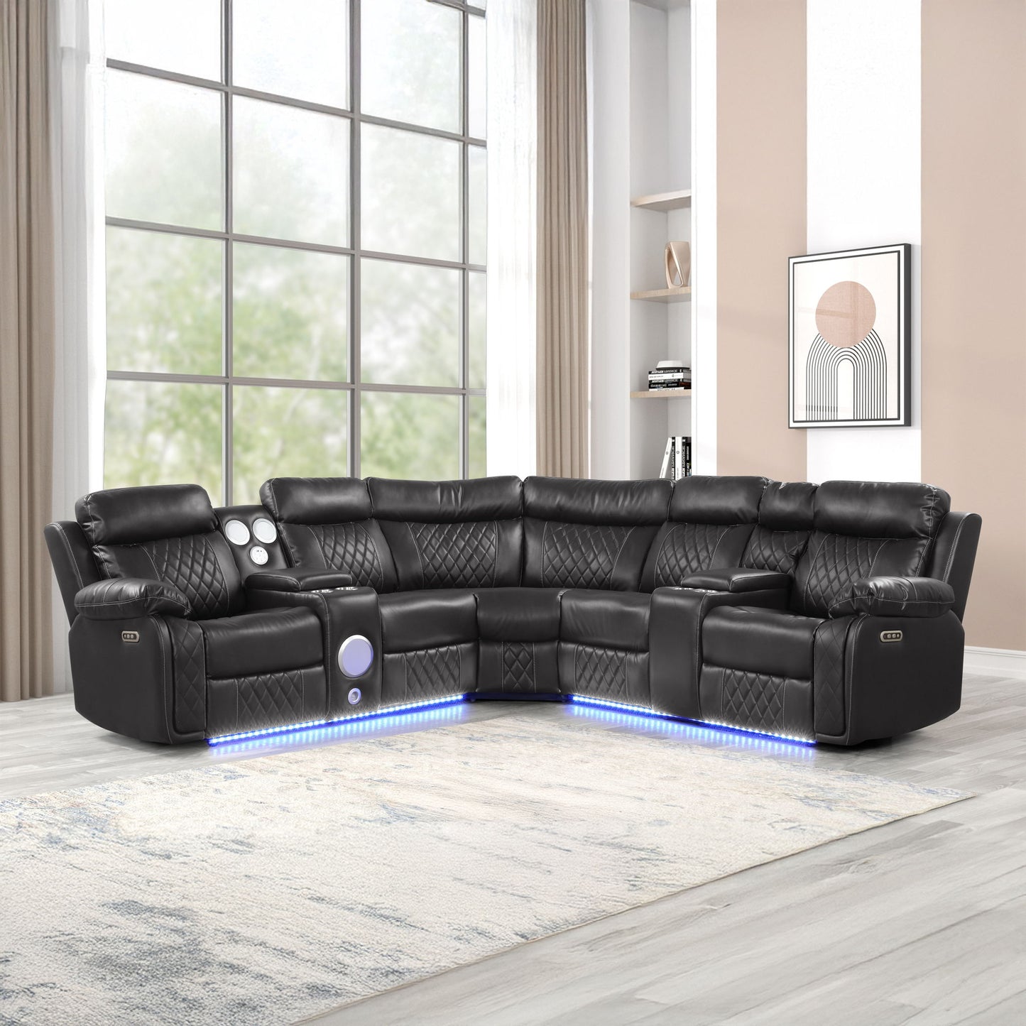 Lacrosse - Power Reclining Sectional Sofa Matrix Furniture Group