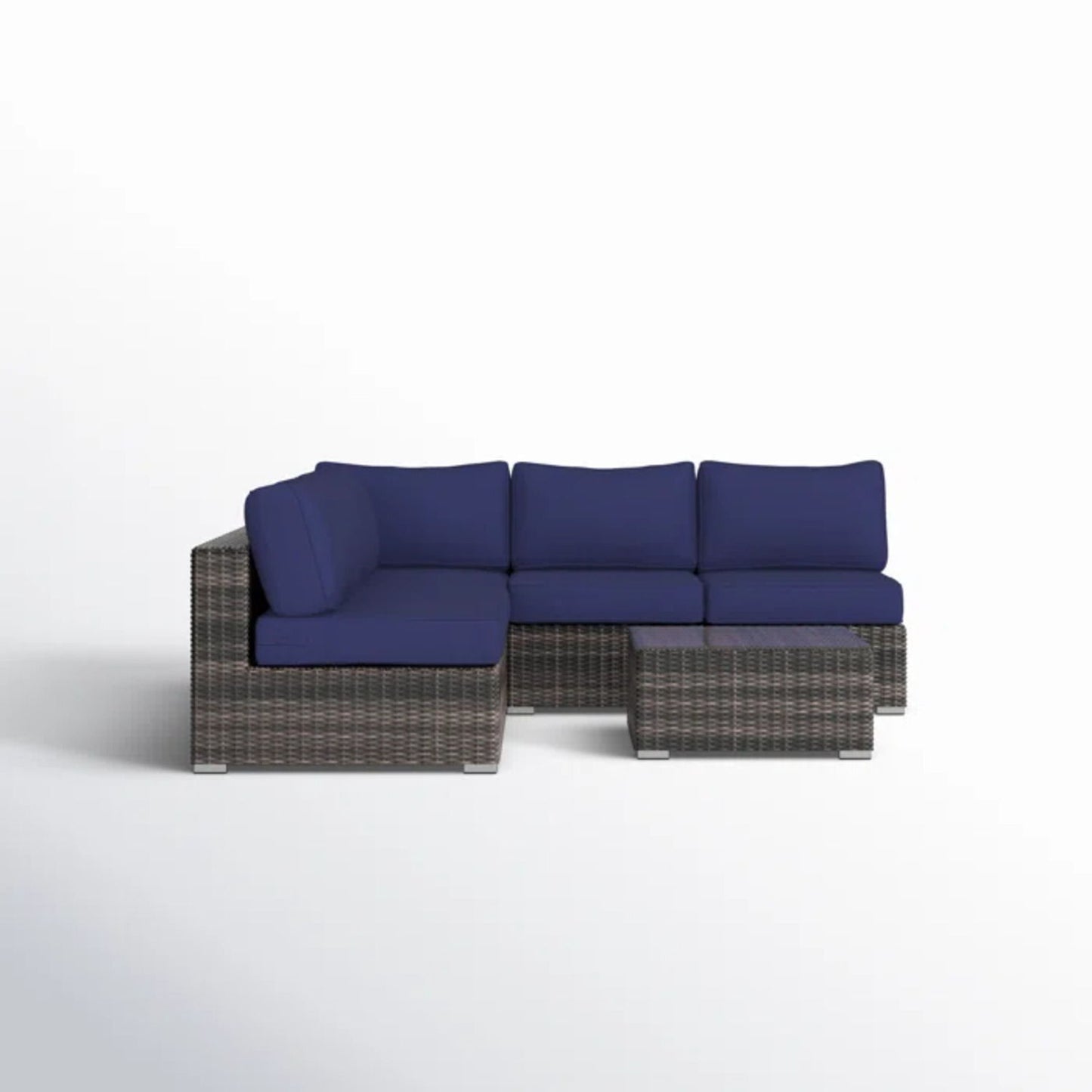 Seating Set With Cushions Handcrafted Wicker Design LSI Patio Furniture
