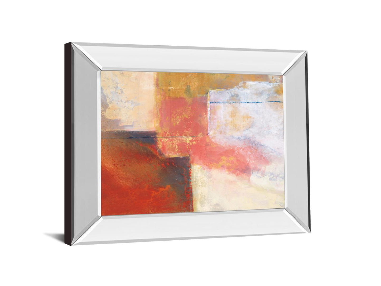 Subtley By Darba - Mirror Framed Print Wall Art - Red