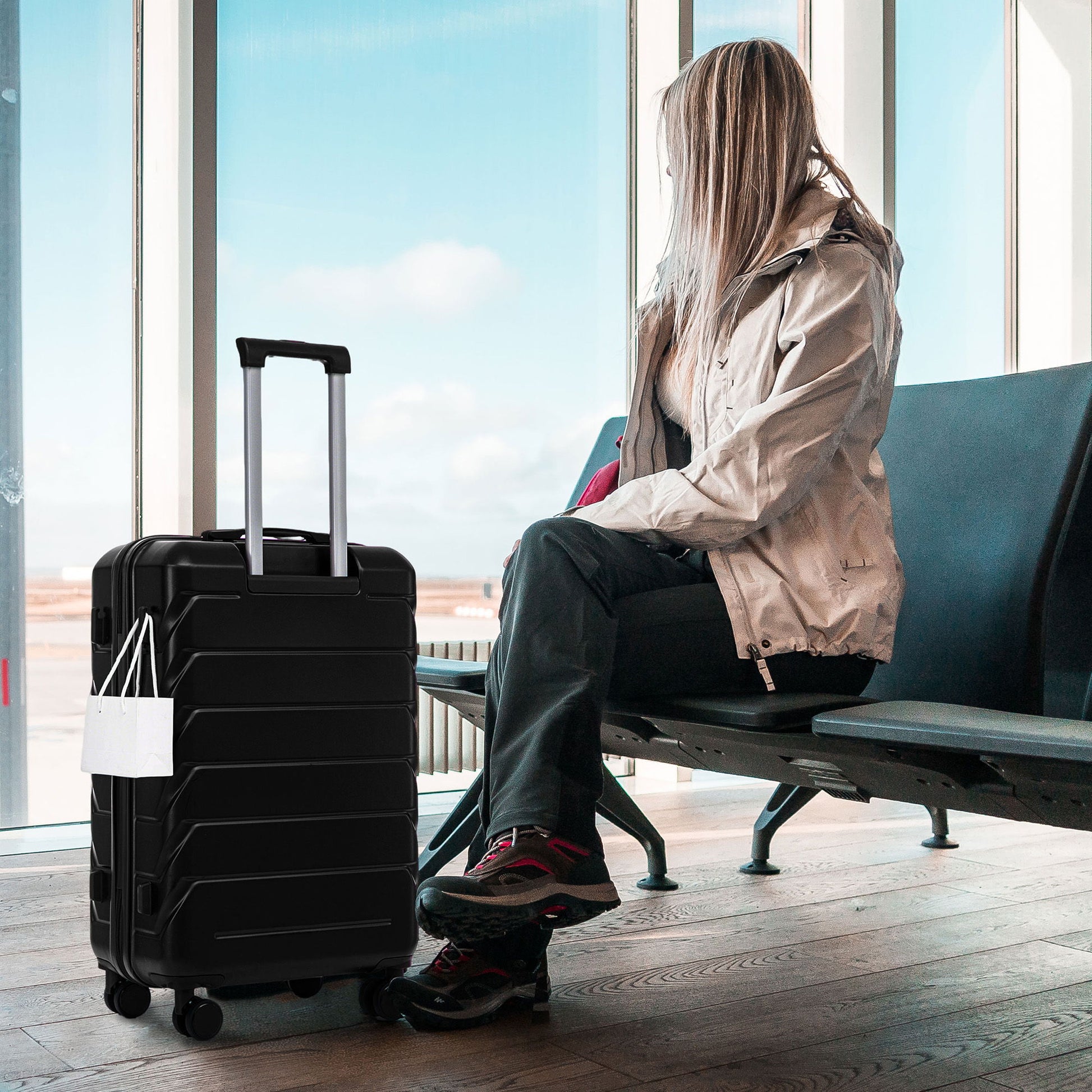 3 Pieces Set 20" / 24" / 28" Spinner Wheel Luggage With Combination Lock Daily Nest