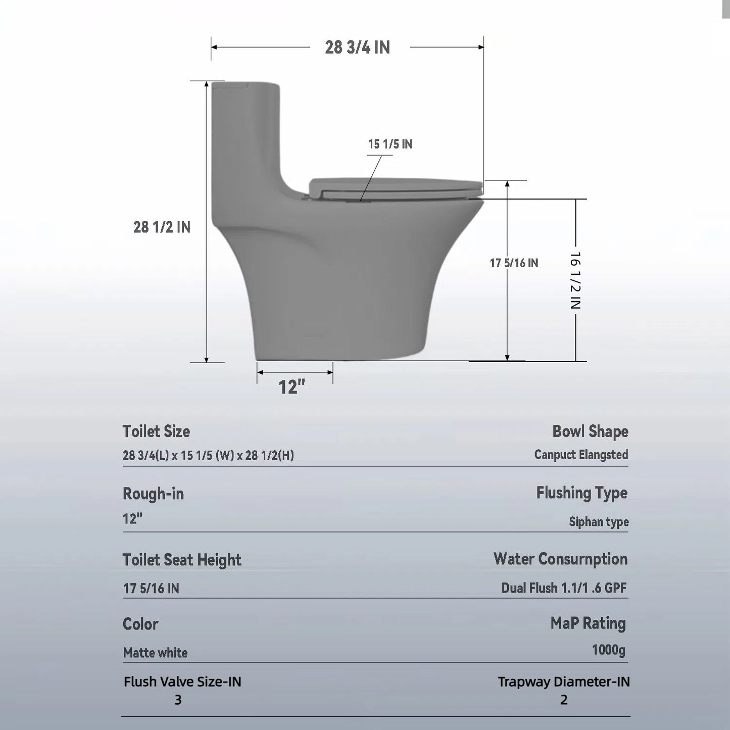 1 Piece Toilet With Dual Flush And Soft Closing Seat Daily Nest