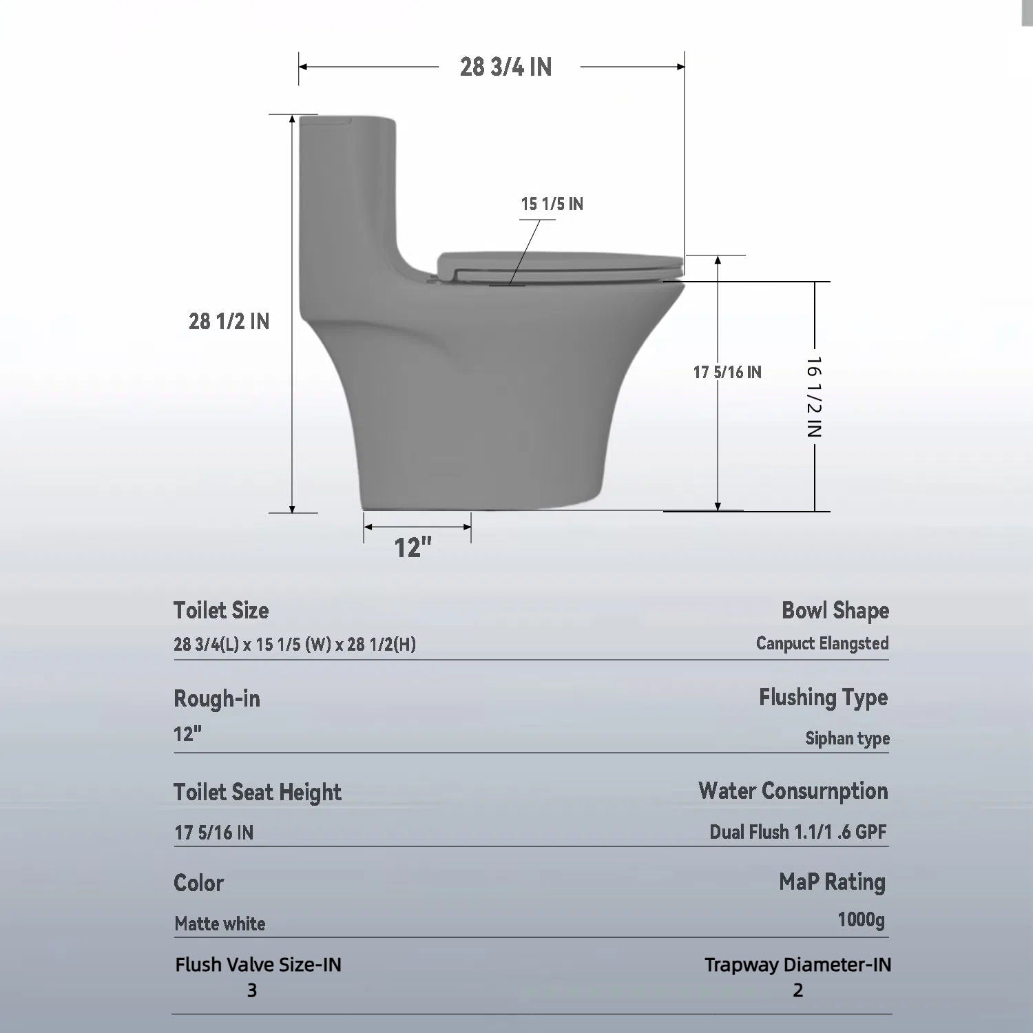 1 Piece Toilet With Dual Flush And Soft Closing Seat Daily Nest