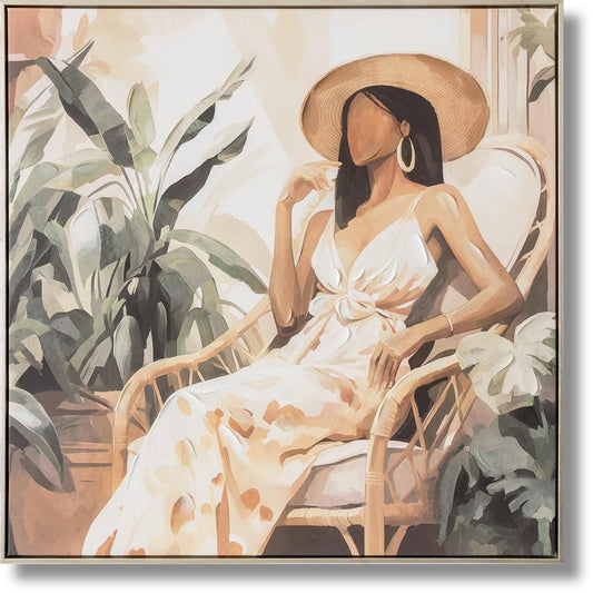 Sunlit Veranda Muse - 33" x 33" Framed Wall Art Classy Art