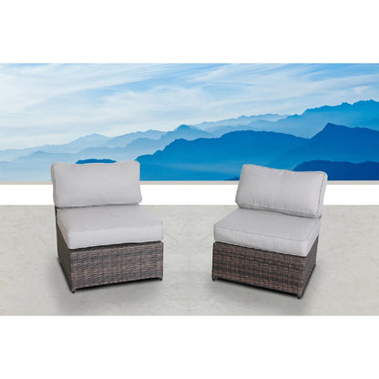 Armless Patio Chair With Cushions LSI Patio Furniture