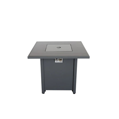 Powdercoated Fire Pit With Top - Gray LSI Patio Furniture