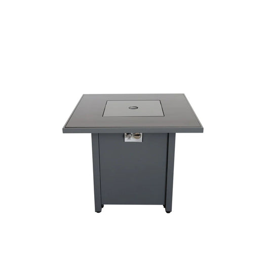 Powdercoated Fire Pit With Top - Gray LSI Patio Furniture