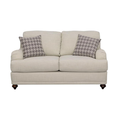 Glenn - Upholstered English Arm Loveseat - Light Gray CoasterElevations