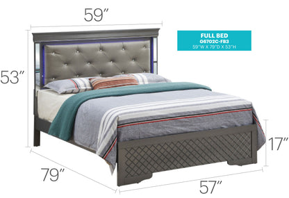 Verona - Full Bed - Metalic Black Glory Furniture