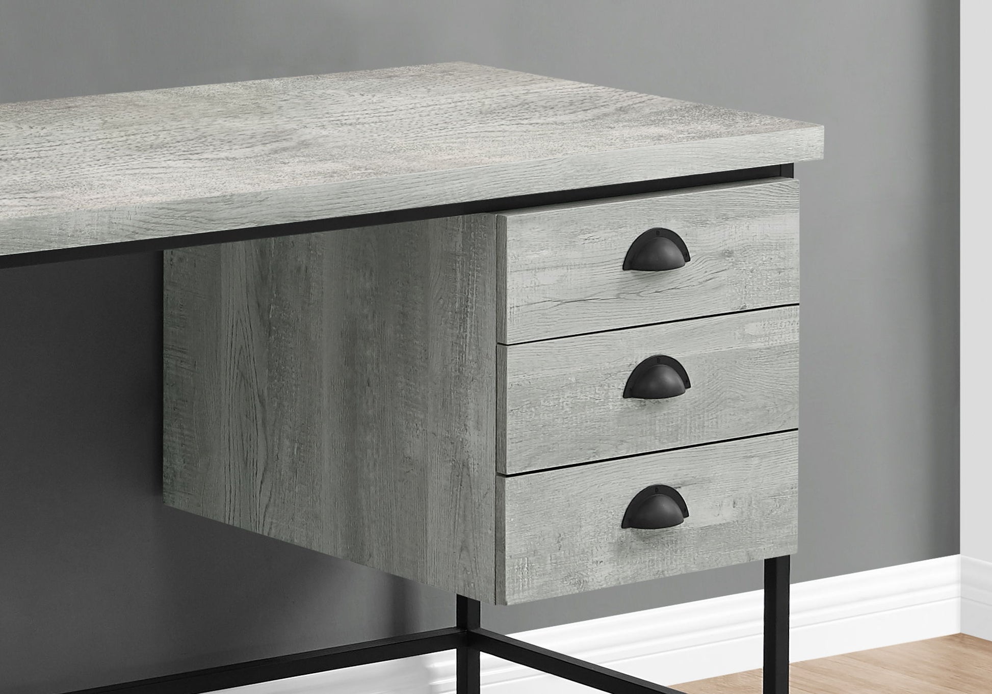 Computer Desk For Home Office, Laptop, 3 Storage Drawers, Contemporary & Moder 8th Street