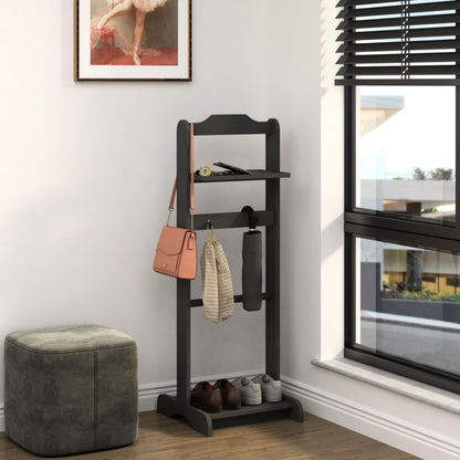 Accent Portable Garment Rack, Clothes Valet Stand With Storage Organizer