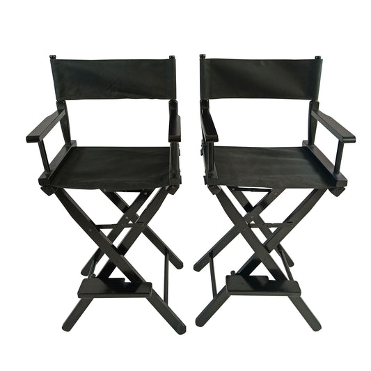 Casual Home Director's Chair, Foldable Style, Suitable For Adults (Set of 2) - Black Home Essentials