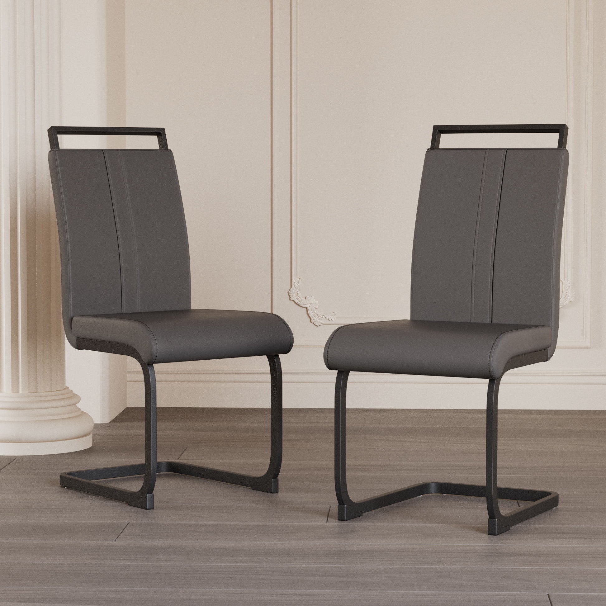 Modern Dining Chairs With High Back Upholstered Design Metal Legs Home Essentials