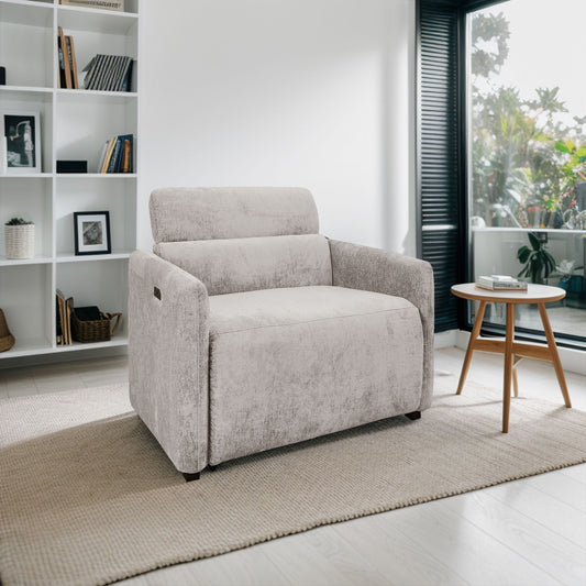 Ava - Power Modern Recliner - Light Gray Chapel Hill