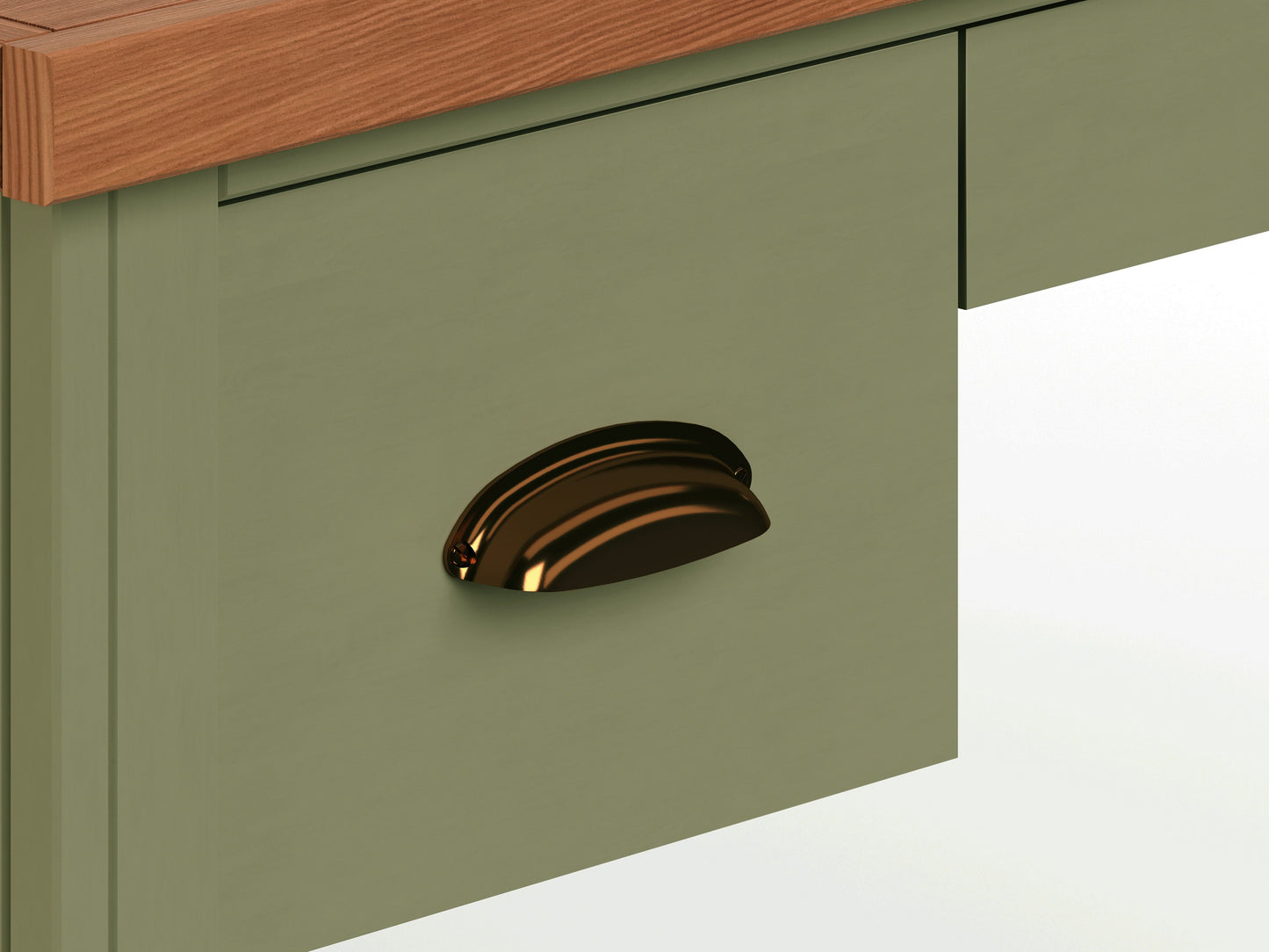 Vineyard - Writing Desk - Sage Green And Fruitwood