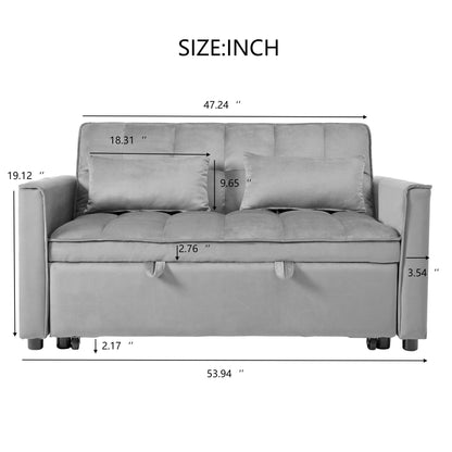 3 In 1 Pull Out Couch Convertible Sofa Bed With Reclining Backrest Home Essentials