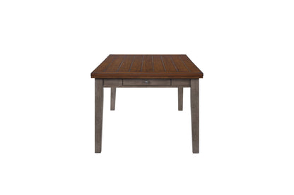 Casual Two Tone 6 Drawer Dining Table - Gray Bernards Furniture