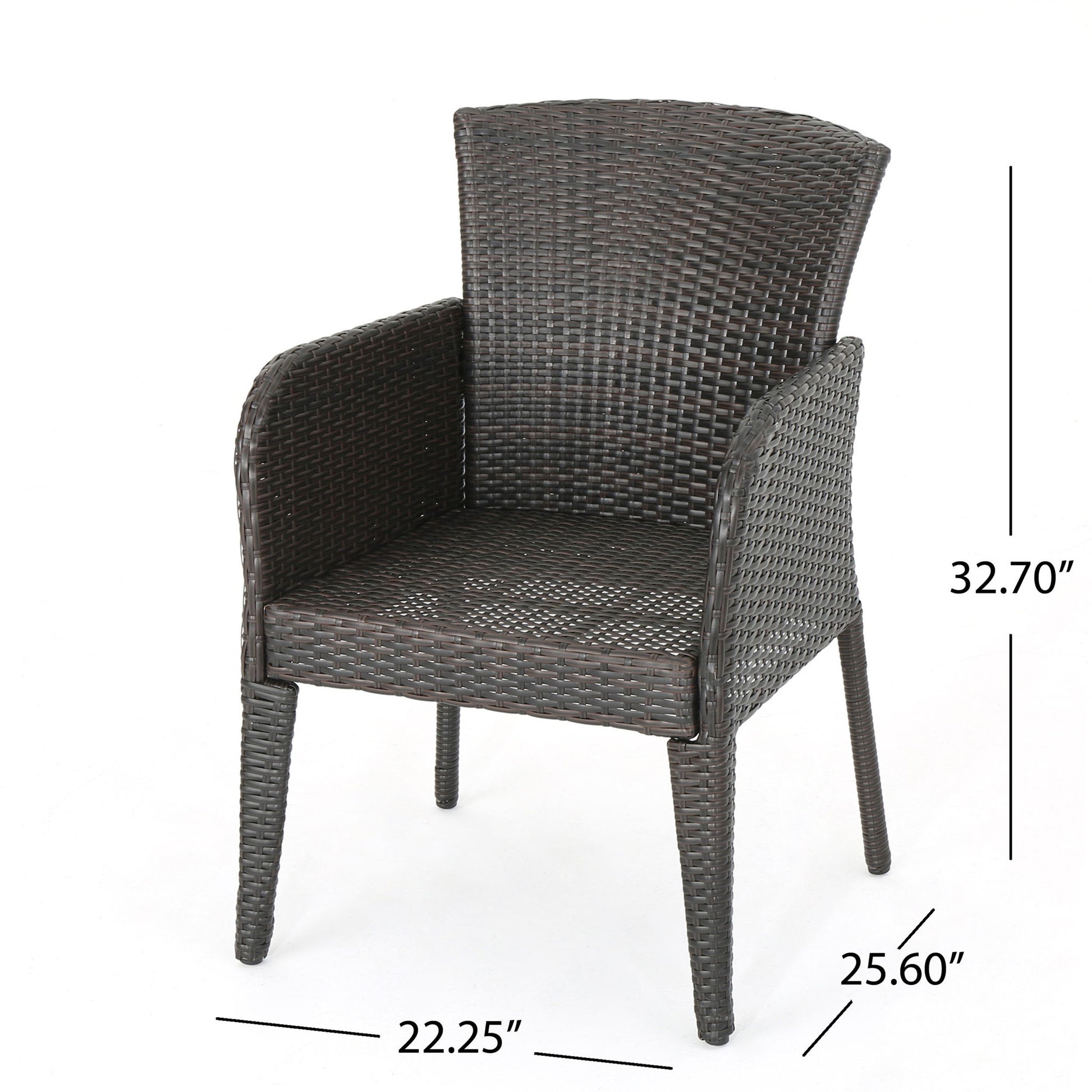 Anaya - Outdoor Wicker Dining Armchair (Set of 2) Noble House